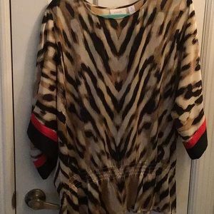 Chico’s dressy animal print  blouse
